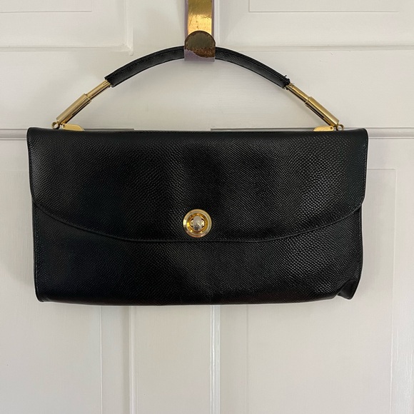 Vintage Ruth Saltz Black and Gold Handbag/Clutch - Picture 1 of 10